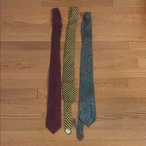 Stylish Men's Tie Collection - Maroon, Yellow, and Teal
